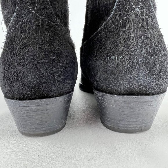 Saint Laurent YSL Lukas Womens Ankle Boots Black Suede Western size EU 36 US 6 - Picture 5 of 16